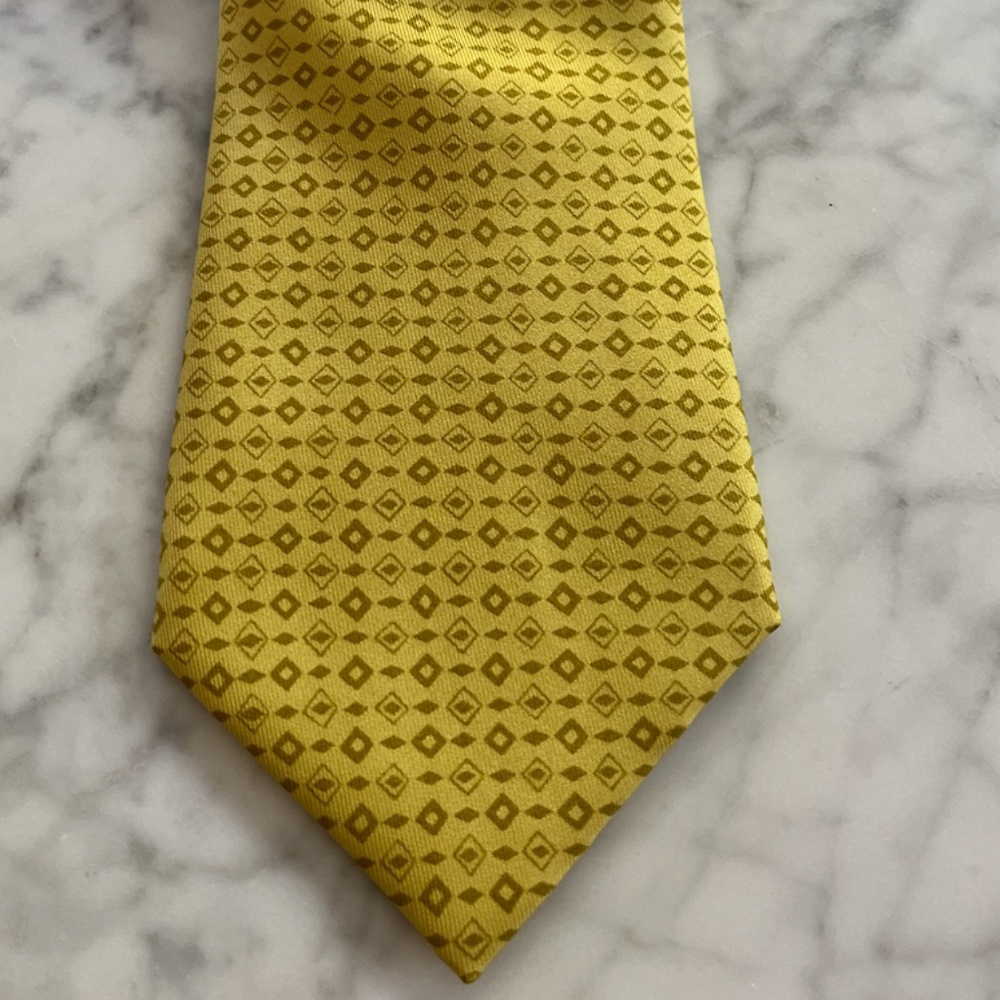 Yellow Hermes Men's Tie